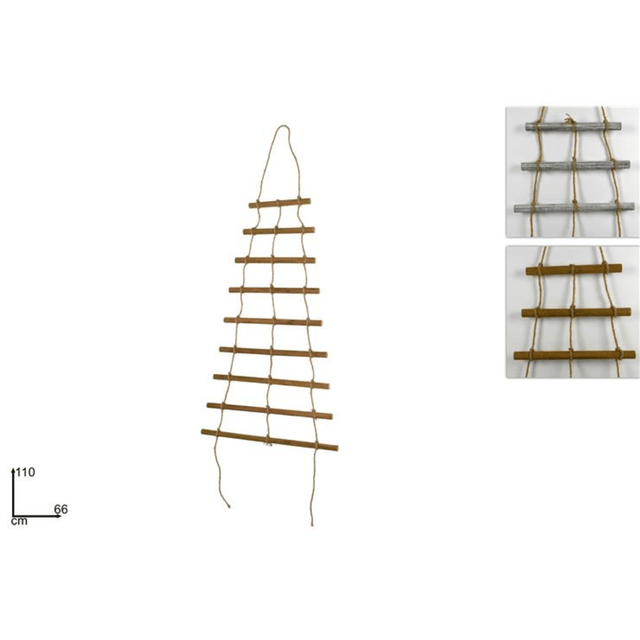 Κρεμαστό Χριστουγεννιάτικο Δέντρο από Φυσικό Ξύλο h110x66cm σε 2 Αποχρώσεις