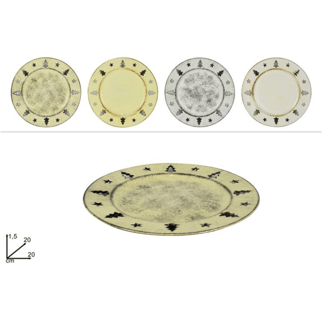 Πιατέλα Πλαστική Διακοσμητική σε Διάφορα Χρώματα 20cm Welkhome