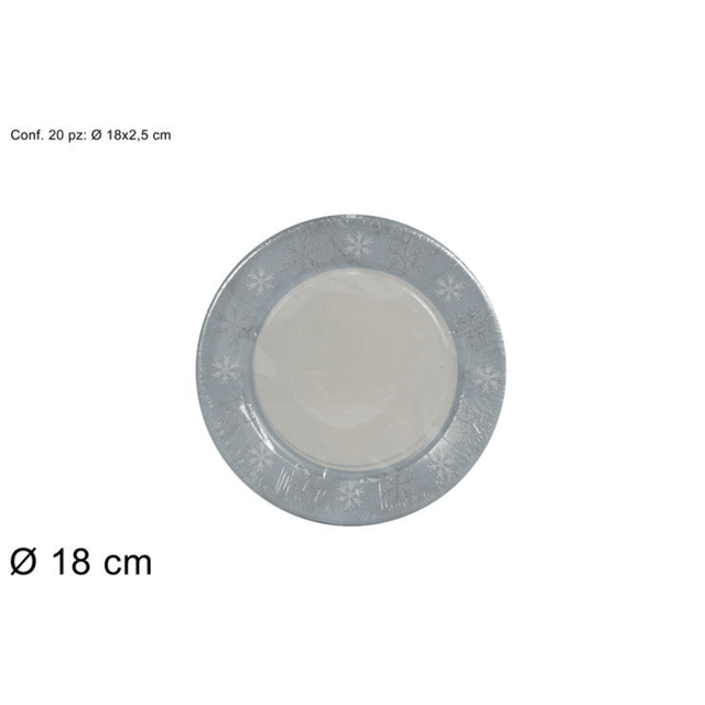 Χριστουγεννιάτικα Πιάτα Χάρτινα Μιας Χρήσεως Σετ 6τεμ 20cm Welkhome