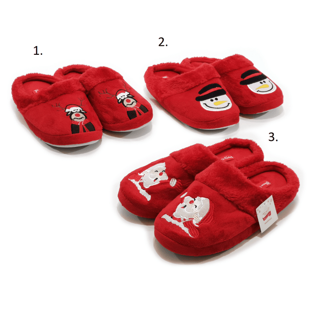 Παντόφλες Χειμωνιάτικες Χρώμα Κόκκινο No36-40 Χριστουγεννιάτικες Vesti Casa - 36