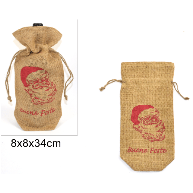 Χριστουγεννιάτικη Θήκη Κρασιού 34x8x8cm Art.FR000743C Welkhome