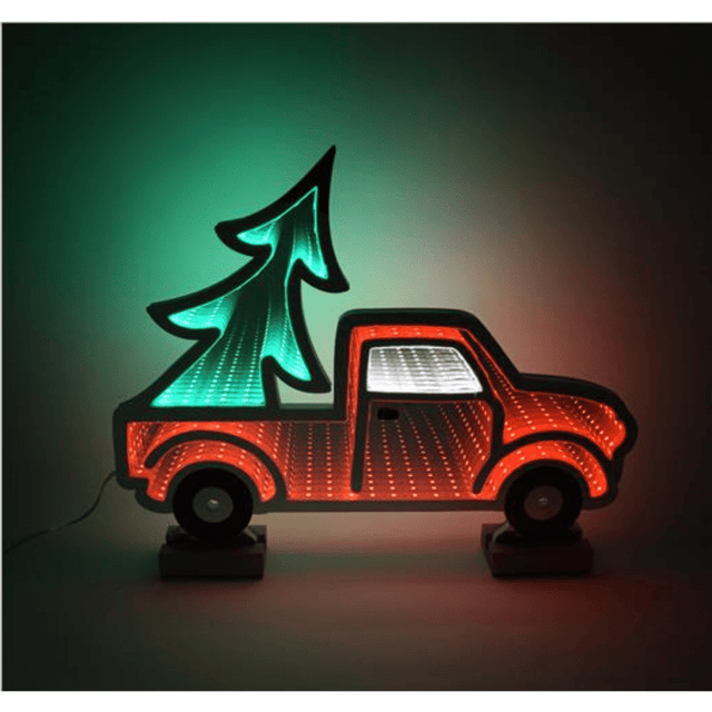 3D Αυτοκίνητο με Φωτισμό LED 32.5x40cm Χριστουγεννιάτικο Welkhome