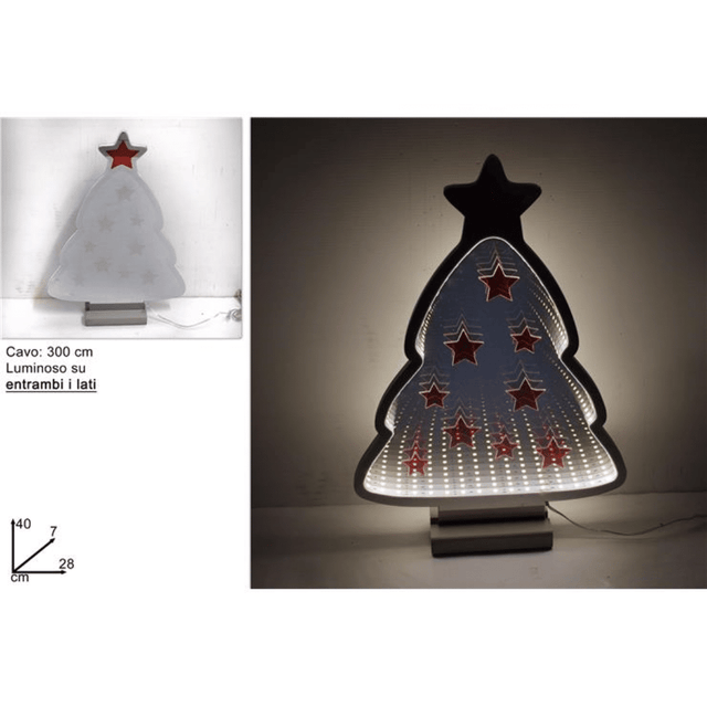 3D Χριστουγεννιάτικο Δέντρο με Φωτισμό LED 40cm Welkhome