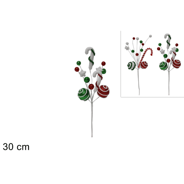 Χριστουγεννιάτικο Διακοσμητικό Κλάδι με Στολίδια 30cm Welkhome