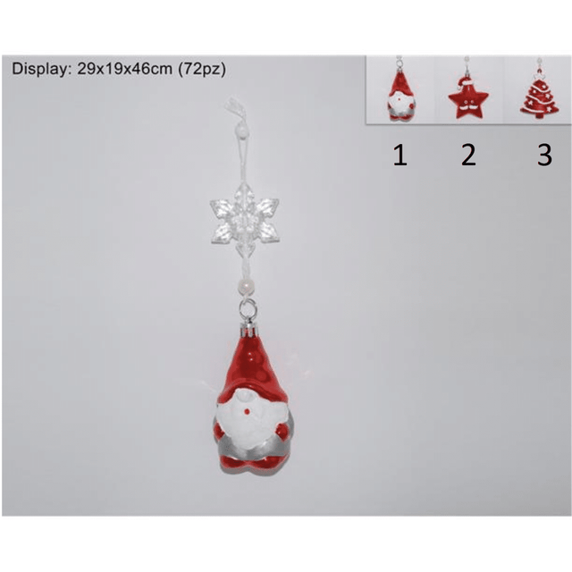 Χριστουγεννιάτικο Κρεμαστό Στολίδι Κεραμικό Χρώμα Κόκκινο 15cm ART.RDTD-G301R/-5R Welkhome