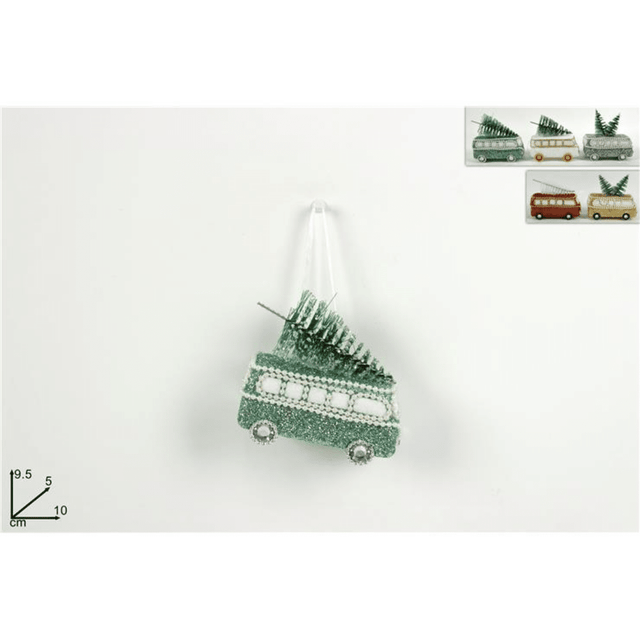 Χριστουγεννιάτικο Κρεμαστό Στολίδι Πλαστικό Φορτηγάκι 9.5x5x10cm Welkhome