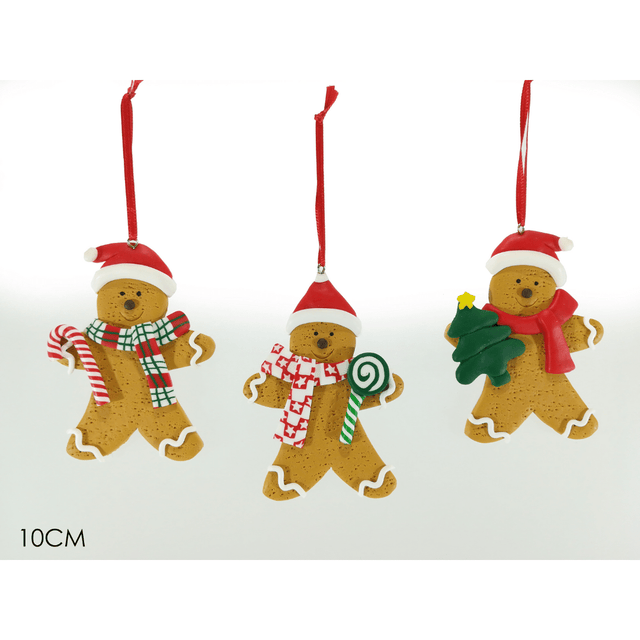 Χριστουγεννιάτικο Στολίδι Μπισκότο Ανθρωπάκι Πλαστικό 10cm