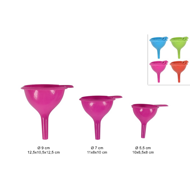 Χωνιά Πλαστικά Σέτ 3τμχ. Φ5,5cm-Φ7cm-Φ9cm ART.22240 Welkhome