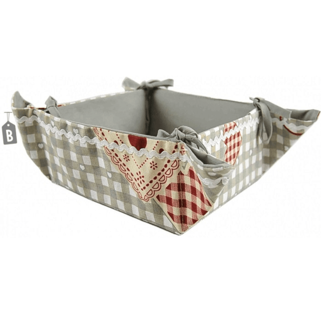 Ψωμιέρα Υφασμάτινη 38Χ38cm Γκρι Welkhome