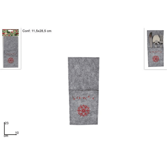 θήκη για Μαχαιροπήρουνα 23x10cm Χριστουγεννιάτικη ART.GLD-15722 Welkhome