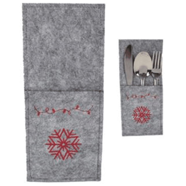 θήκη για Μαχαιροπήρουνα 23x10cm Χριστουγεννιάτικη ART.GLD-15722 Welkhome