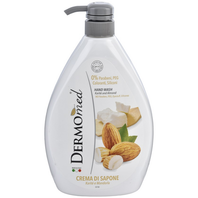 Dermomed Κρεμοσάπουνο Αντλία 1000ml Liquid Soap Karite E Mandorla