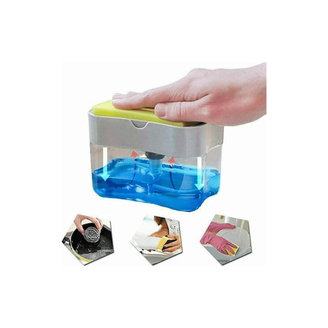 Dispenser Επιτραπέζιο για την Κουζίνα Πλαστικό Διάφανο με Σφουγγάρι TnS 03-800-1644