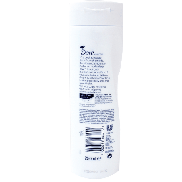 Dove Κρέμα Σώματος 250ml Body Lotion Essential για Ξηρές Επιδερμίδες