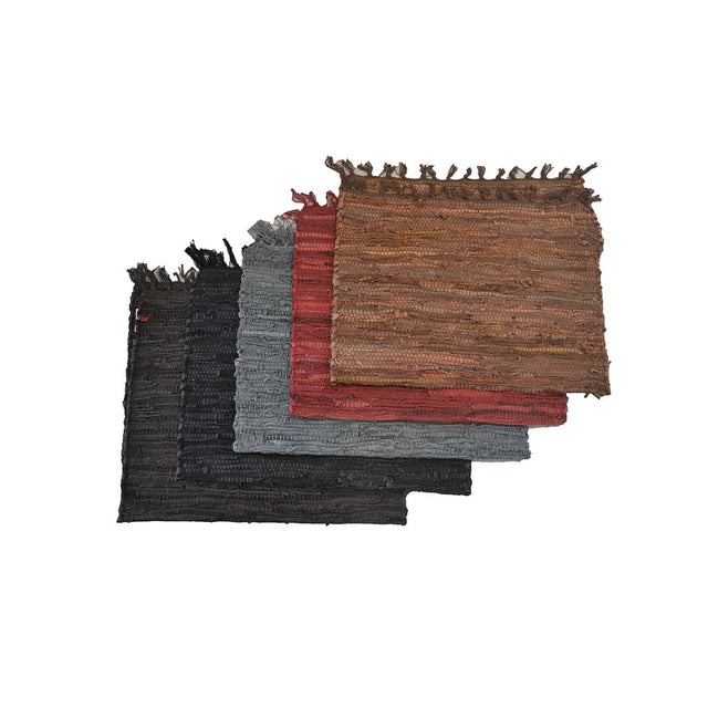 Χαλάκι Δερμάτινο (Άκαυστο) Τζακιού 90x60cm Καφέ E-0070 Sidirela