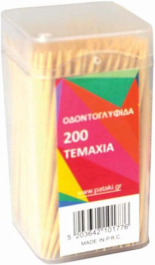 Οδοντογλυφίδες Μπαμπού 200 τεμαχίων