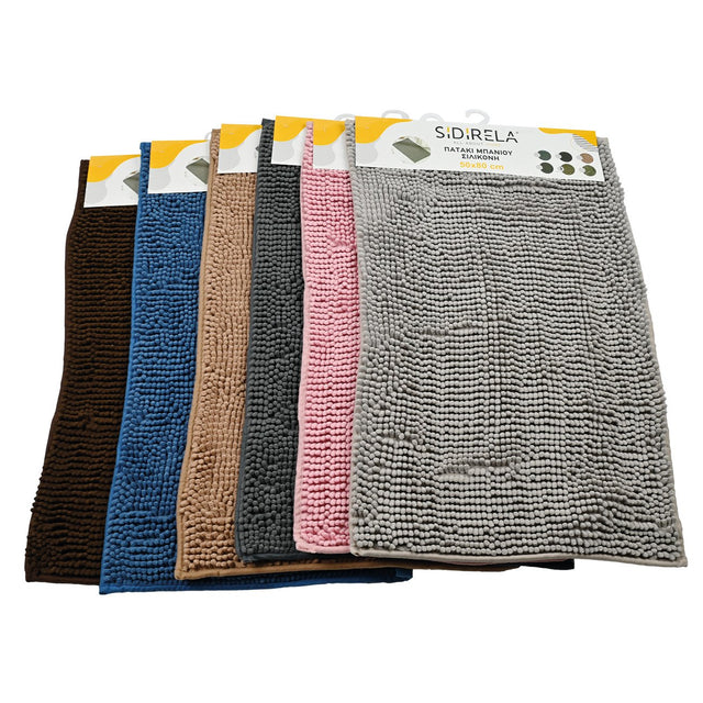 Πατάκι Μπάνιου 45x75cm με υπόστρωμα σιλικόνης E-2266 Sidirela