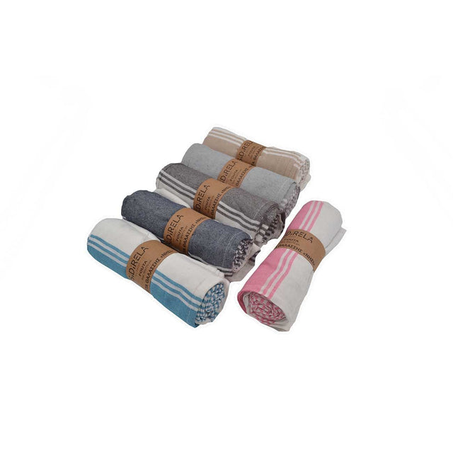 Πετσέτα Θαλάσσης με Κρόσια Βαμβακερή 90x170cm E-2560