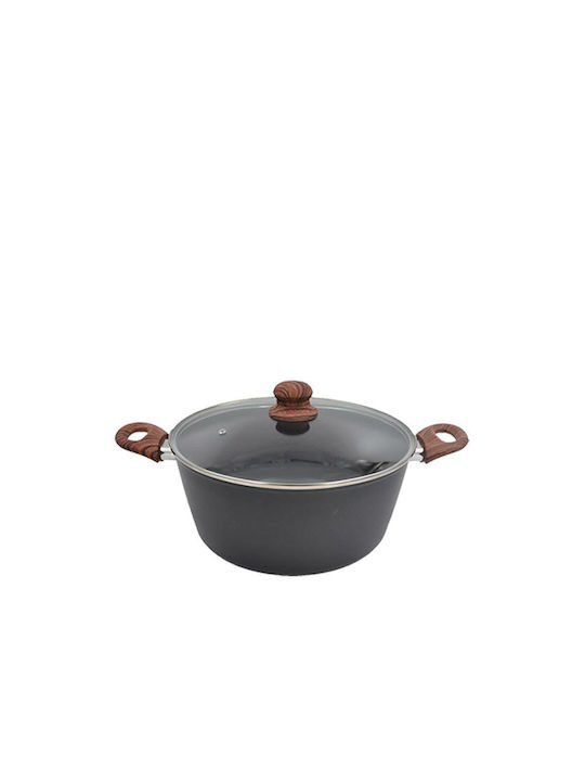 Κατσαρόλα Αλουμινίου Αντικολλητική Βαθιά 6lt 24x10cm Madera E-3969 Sidirela