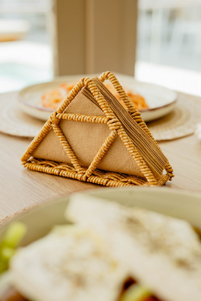 Θήκη για Χαρτοπετσέτες Ψάθινη ''BOBI'' 17.5x5x11cm