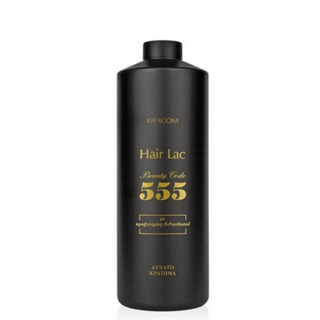 Hairspray Farcom 555 1000ml Υγρή Λακ μαλλιών για δυνατό κράτημα με Προβιταμίνη D - Panthenol