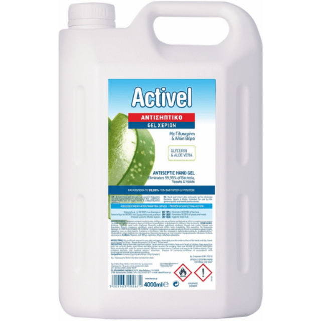 Farcom Activel Plus 4000ml Gel 70% Αλκοόλη Αντισηπτικά Χεριών