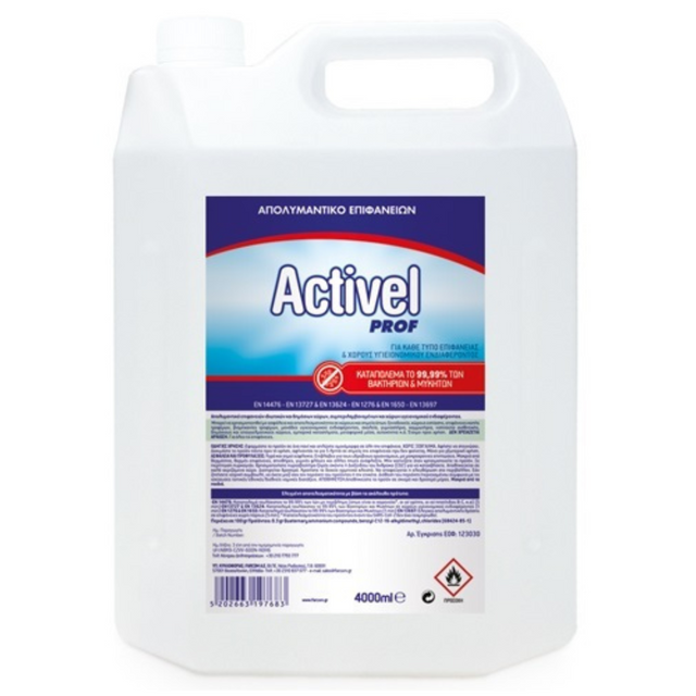 Farcom Activel 4lt Υγρό Απολυμαντικό Επιφανειών