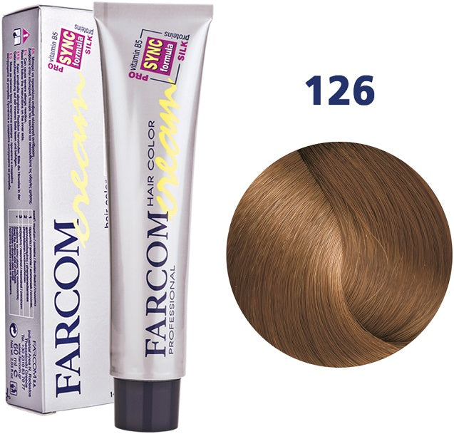 Farcom Hair Color Cream Βαφή Μαλλιών (60ml) Ν=126 Ξανθό Κακάο