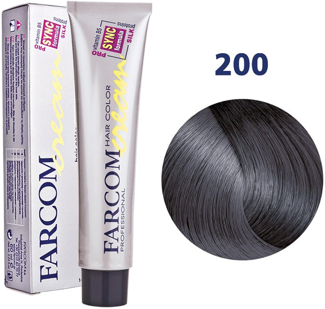 Farcom Hair Color Cream Βαφή Μαλλιών (60ml) Ν=200 Βάση Σαντρέ
