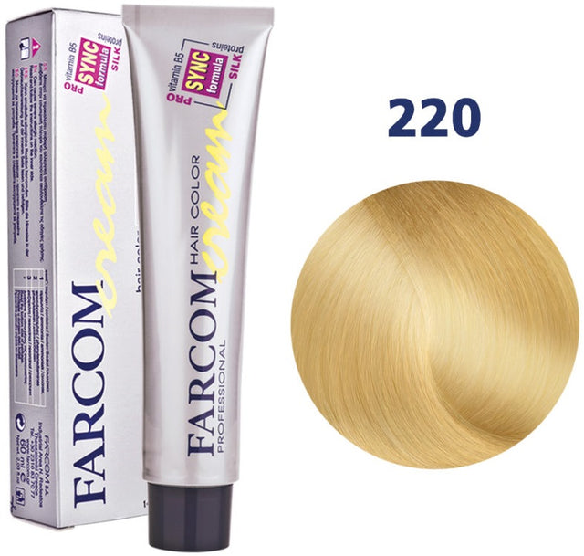 Farcom Hair Color Cream Βαφή Μαλλιών (60ml) Ν=220 Υπέρ Ξανθό