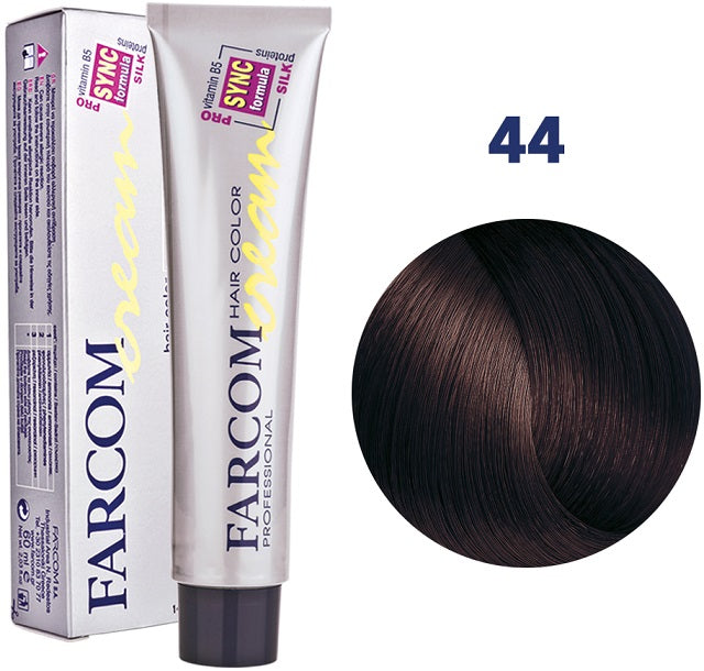 Farcom Hair Color Cream Βαφή Μαλλιών (60ml) Ν=44 Ακαζού Σκούρο