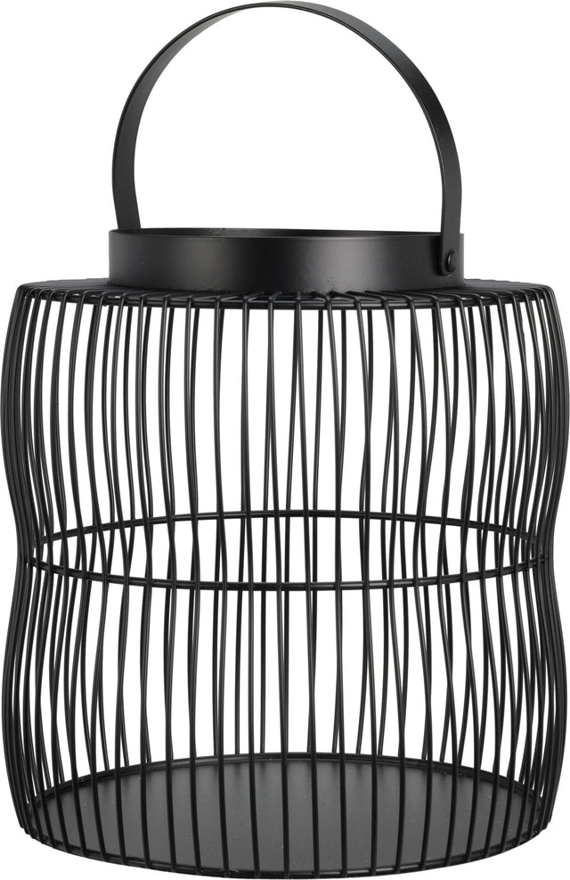 Καλάθι Μεταλλικό Μαύρο με Χερούλι 21x21x22cm