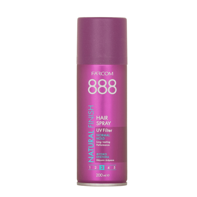 Hairspray Farcom 888 200ml Φυσικό Κράτημα Λάκ Μαλλιών