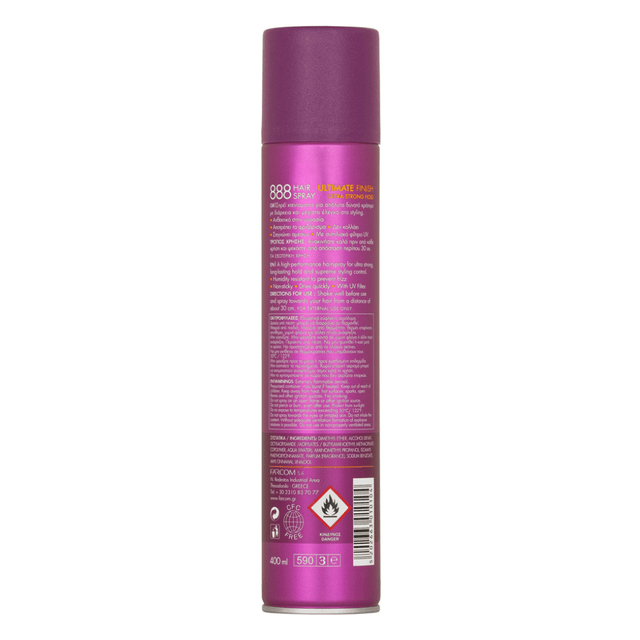 Hairspray Farcom 888 400ml Πολύ Δυνατό Κράτημα Λάκ Μαλλιών