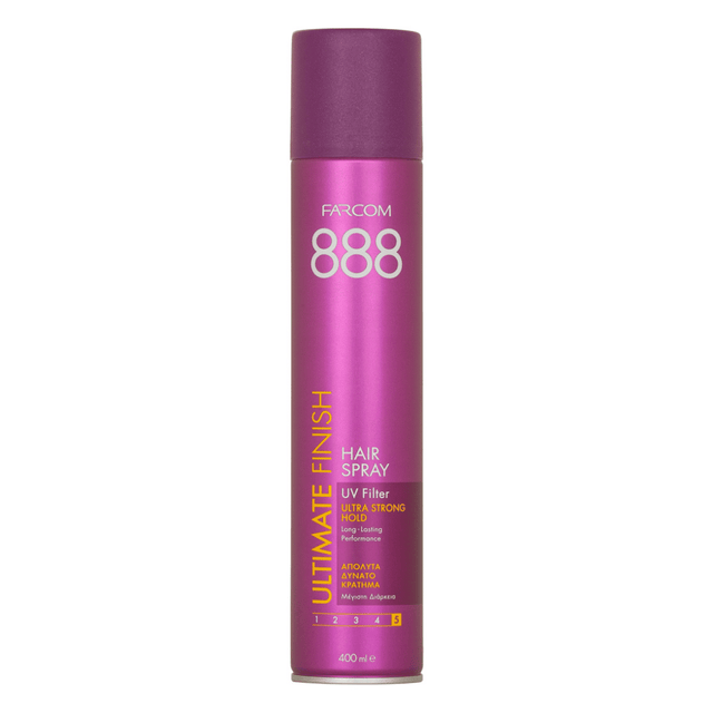 Hairspray Farcom 888 400ml Πολύ Δυνατό Κράτημα Λάκ Μαλλιών