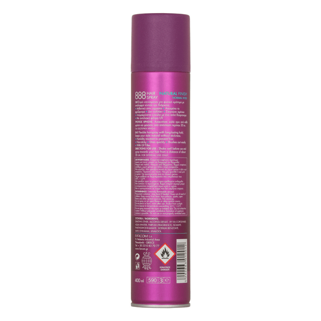 Hairspray Farcom 888 400ml Φυσικό Κράτημα Λάκ Μαλλιών