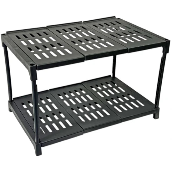 Ραφιέρα 2 Θέσεων Μεταλλική με Πλαστικά Ράφια 43x26x27cm 33-950-2406