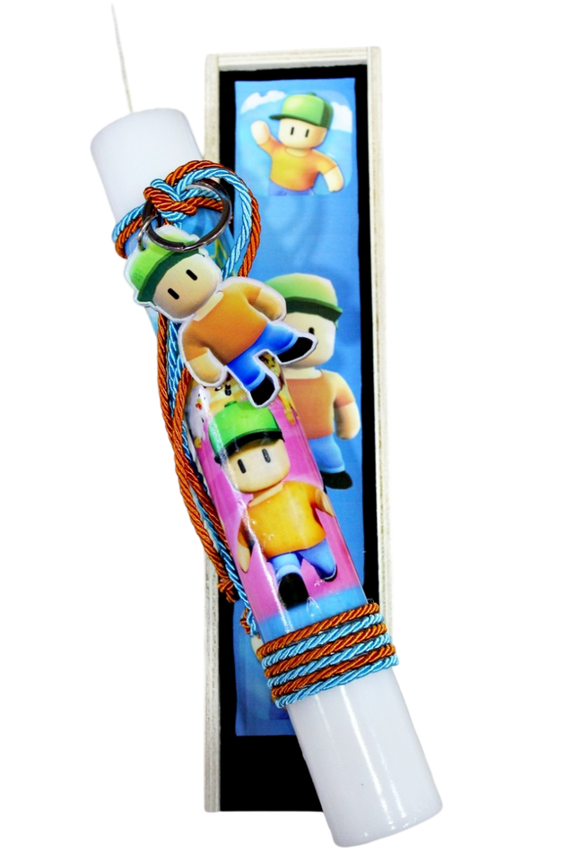 Λαμπάδα Πασχαλινή (Gerakis) Mr Σταμπ Plexiglass Μπρελόκ Σετ Με Ξύλινο Κουτί 28x7x5 cm 25Δ005 003717