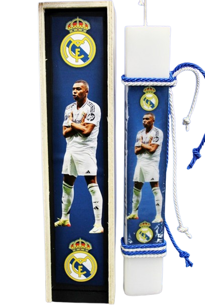 Λαμπάδα Πασχαλινή (Gerakis) Ποδόσφαιρο Mpape Σετ Με Ξύλινο Κουτί 28 x 7 x 5cm 25Ε002 003741