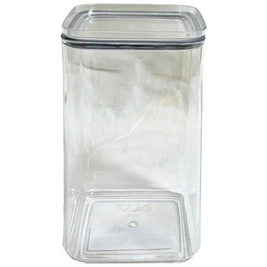 Βάζο Αποθήκευσης Τετράγωνο Αεροστεγές Πλαστικό 1500ml Διάφανο TNS