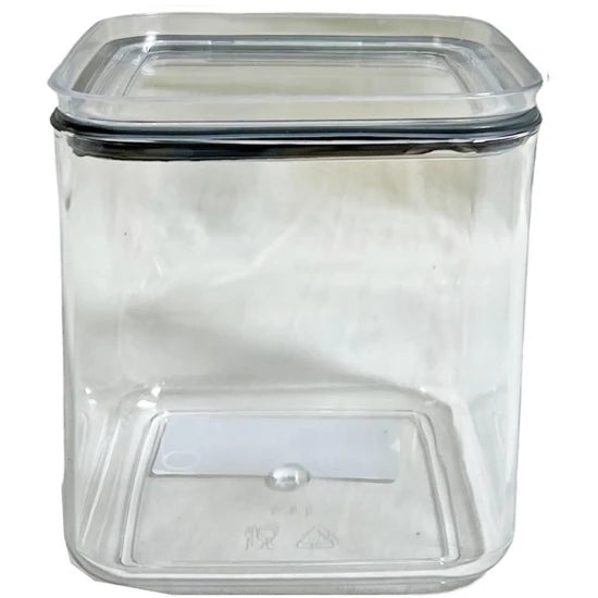 Βάζο Αποθήκευσης Τετράγωνο Αεροστεγές Πλαστικό 1000ml Διάφανο TNS