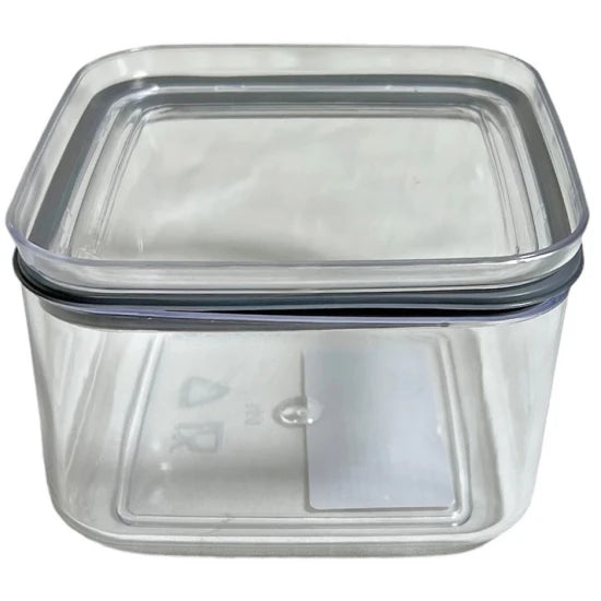 Βάζο Αποθήκευσης Τετράγωνο Αεροστεγές Πλαστικό 450ml Διάφανο TNS