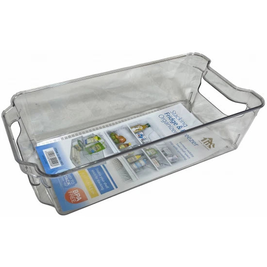 Καλάθι Τακτοποίησης και Οργάνωσης Ψυγείου Πλαστικό σε Διάφανο Χρώμα 32x16x8,5cm Tns 32-950-1403