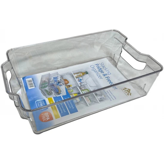 Καλάθι Τακτοποίησης και Οργάνωσης Ψυγείου Πλαστικό σε Διάφανο Χρώμα 33x21x9cm Tns 32-950-1404