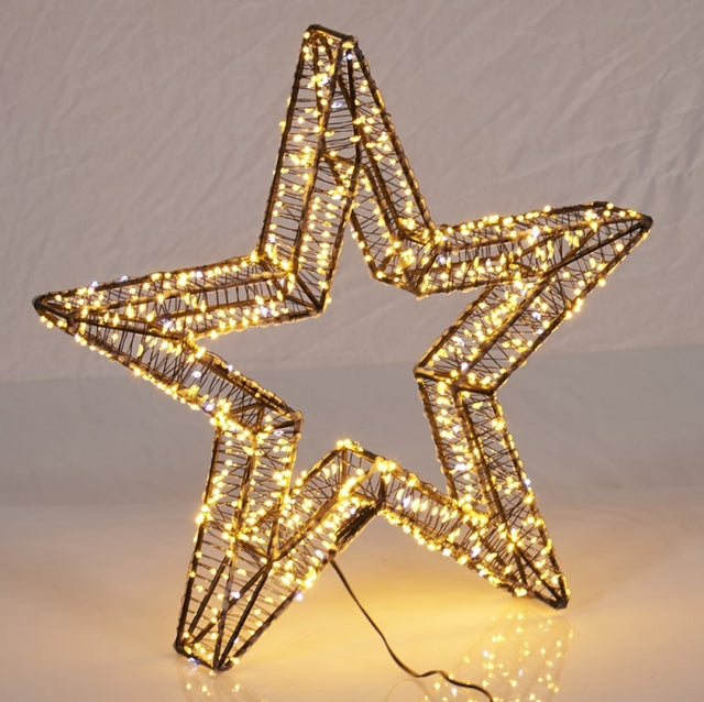 Φωτιζόμενο Αστέρι 800 LED Θερμό Λευκό Φως Εξωτερικού Χώρου IP44 36x5cm