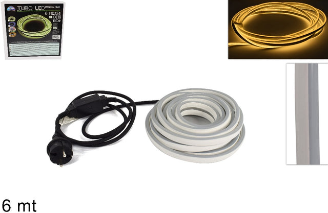 Led Neon Ταινία Σετ Αδιάβροχη 220V 3000K Θερμό λευκό - Καλώδιο 6m DD19016 Welkhome