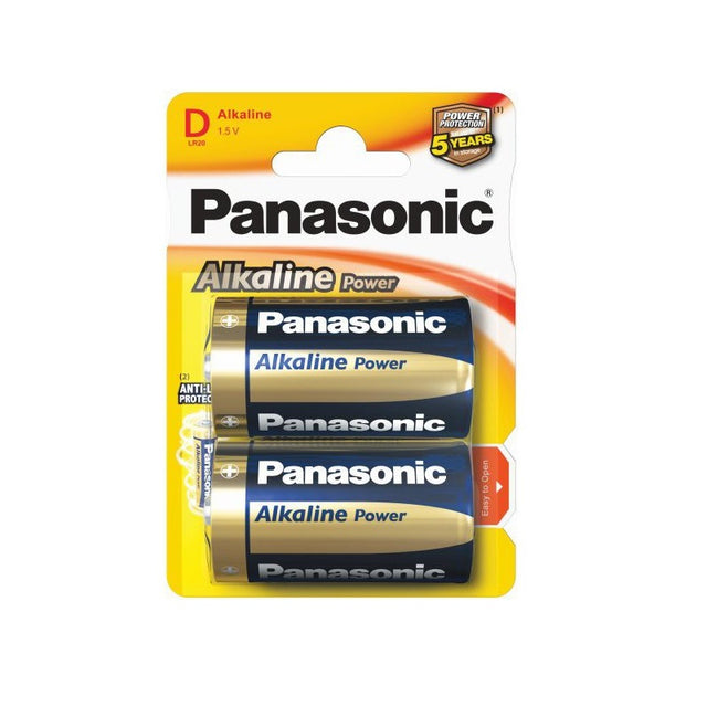 Μπαταρίες Panasonic Power Αλκαλικές D (2τμχ)