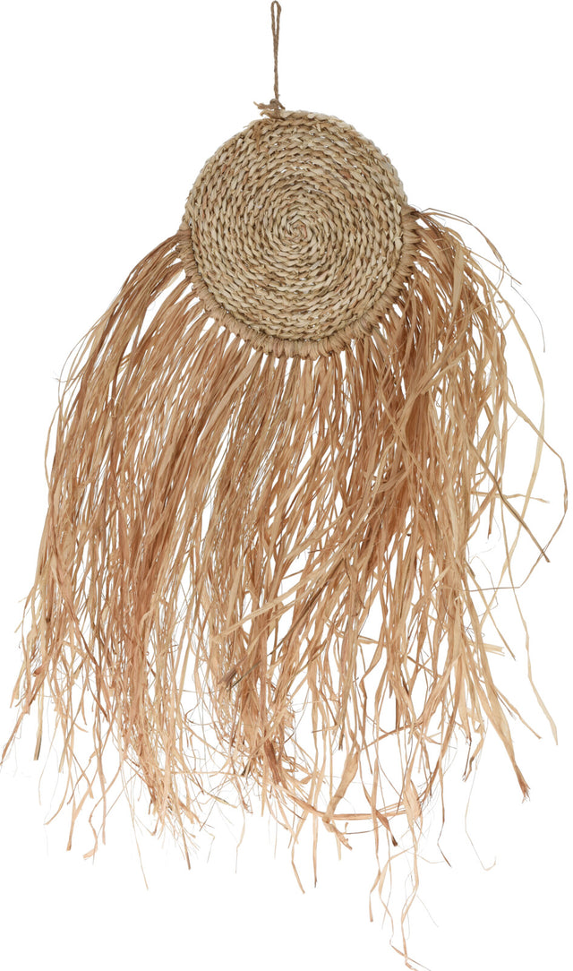 Διακοσμητικό Κρεμαστό Τοίχου Ψάθινο 86X45CM Φυσικό Χρώμα