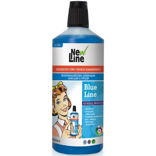 New Line 900ml Blue Line Υγρό Πανίσχυρο Υγρό Γενικού καθαρισμού