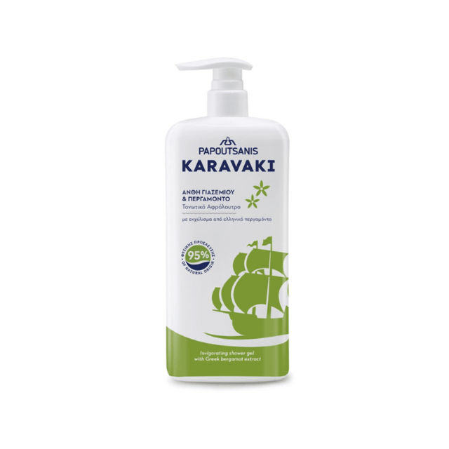Papoutsanis Karavaki Αφρόλουτρο 750ml σε Gel Άνθη Γιασεμιού & Περγαμόντο